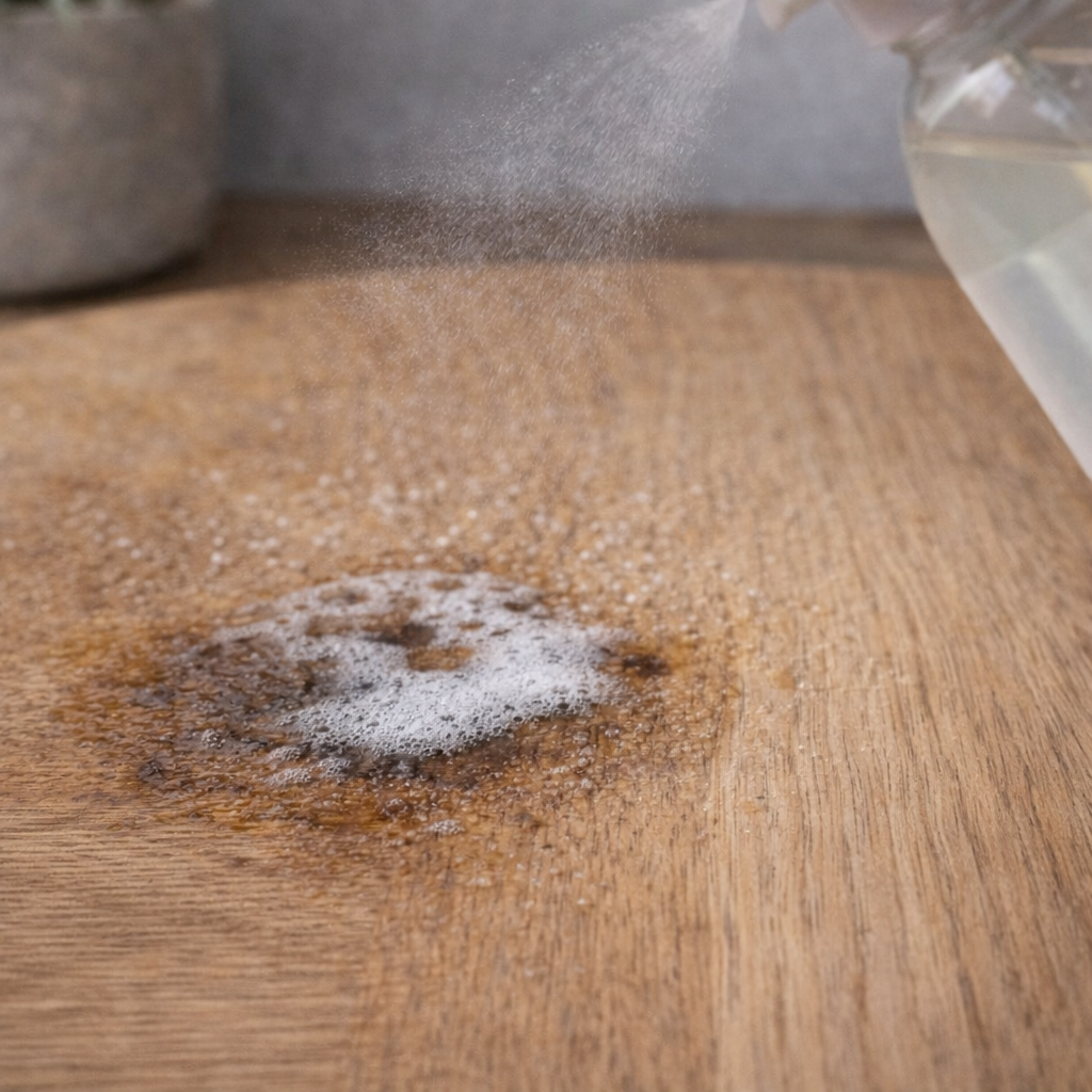 LEINOS Gerbsäureflecken Entferner 946 – 250ml Spezialreiniger für Eichenholz & Edelhölzer – entfernt dunkle Flecken & Verfärbungen durch Gerbsäure – Wasserbasiert, Biologisch Abbaubar & Farblos