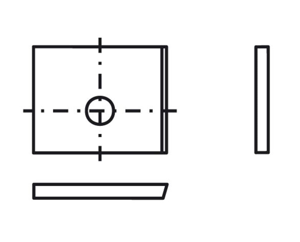 Blankett 6 19,6x15,5x2,0mm d=4,0mm e=6,0mm T04F 10 Stück