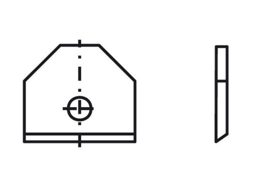 Blankett 9 16x17,5x2,0mm d=3,5mm e=5mm R=2,6 T04F 10 Stück