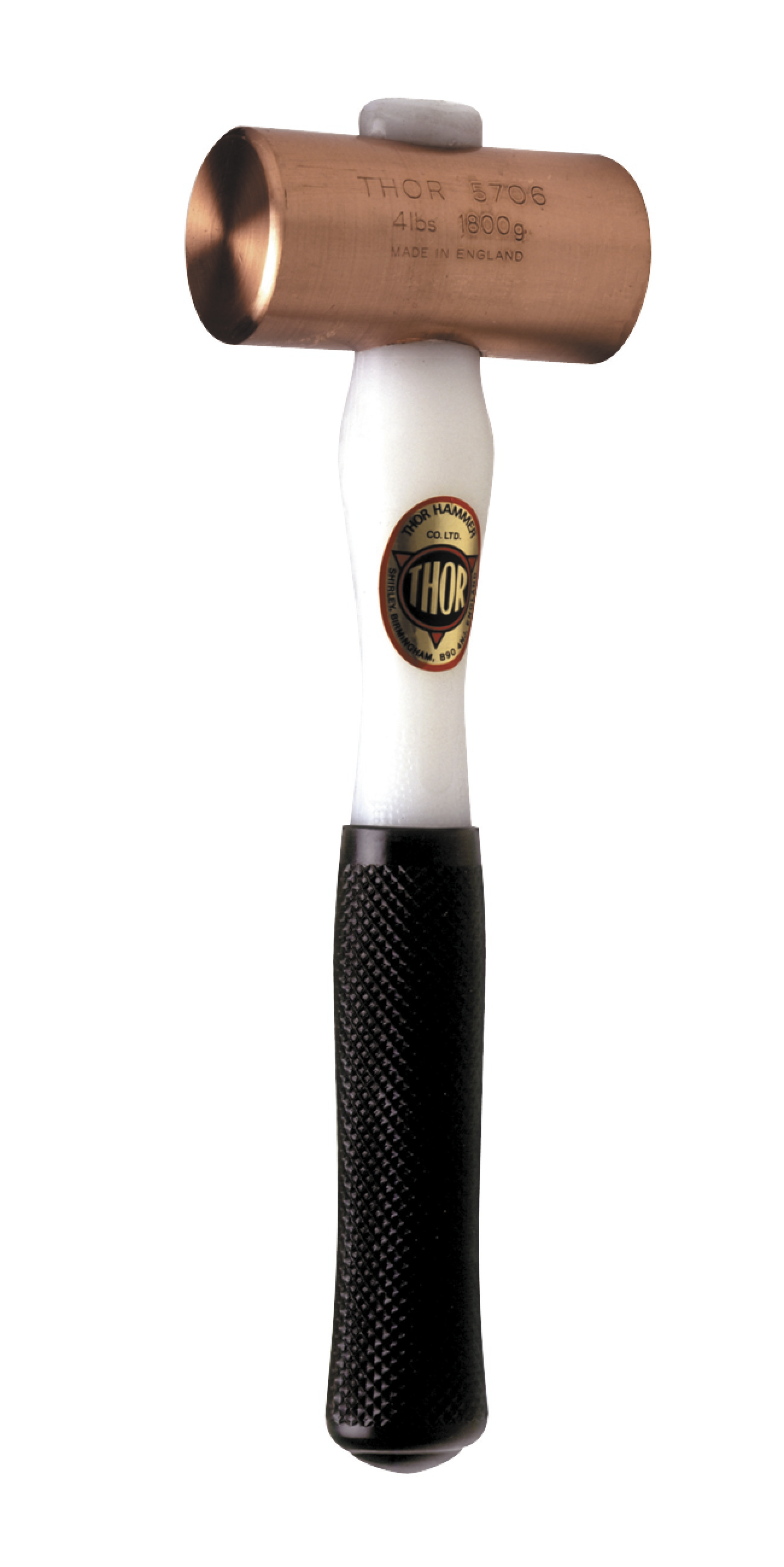 THOR Rotkupfer Hammer, Rund 50x101mm, 1.790g, mit Plastik Stiel