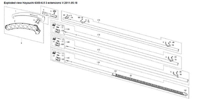 Unteres Stangenteil für Hayauchi 6300