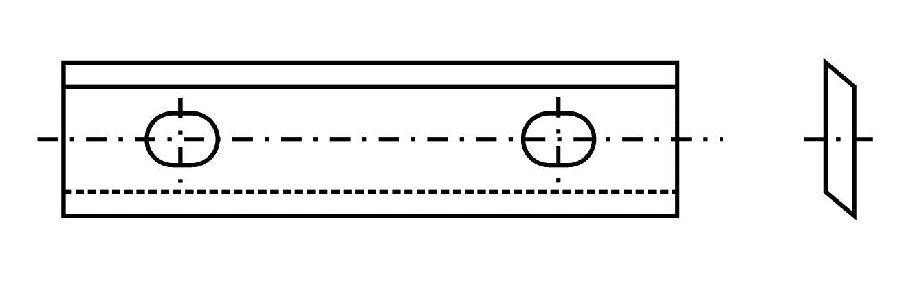 Wendeplatte 56 für System Oertli 80x8x1,5mm T04F 4 Stück