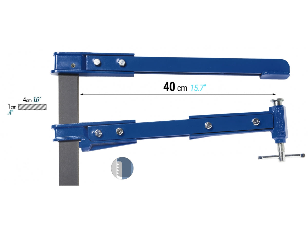 TIEFSPANNSCHRAUBZWINGE PIHER 40K, 30 cm, MIT QUERGRIFF, AUSLADUNG 22 cm