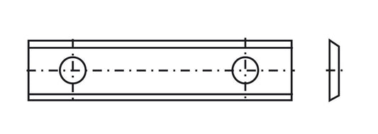 Spezial-Wendeplatte 36 - 30x9x1,5mm a=14mm 10 St.