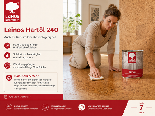 LEINOS Holzöl 750 ml | Hartöl Farblos für Tische Möbel Arbeitsplatten | Teak Eiche Möbelöl für effektive Versiegelung und langanhaltenden Schutz im Innenbereich