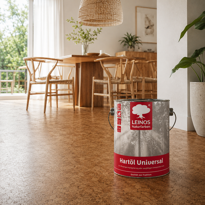 LEINOS 259 Hartöl Universal 2,5 l |Für alle Hölzer im Innenbereich, insbesondere Fußböden, aber auch für Kork | Leicht zu verarbeitende, universelle Grundierung und Endbeschichtung