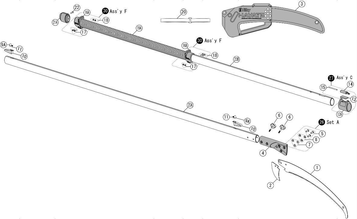 Fixierungsschraube für Sprungmechanik Hayate