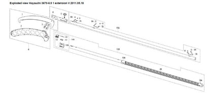Fixierungsschraube für das Sägeblatt Hayauchi