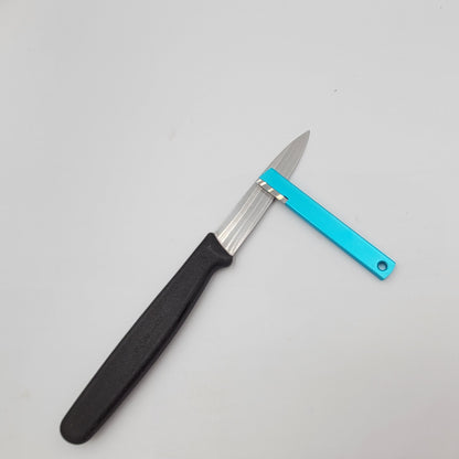 istor - Mini swiss sharpener - Schärfer Farbe blau , Schleifer/Schärfer ideales schärfen für Garten und Hof und Werkstatt ,Messer  und Scheren
