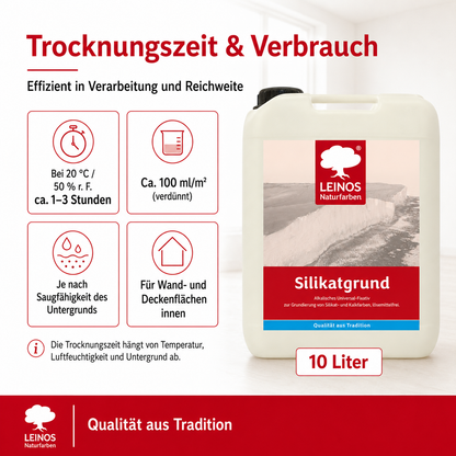 LEINOS 620 Tiefengrund 10,0 L | für stark oder unterschiedlich saugende Wandflächen | Sehr hoch dampfdurchlässig | Farbton nach der Trocknung: nahezu farblos