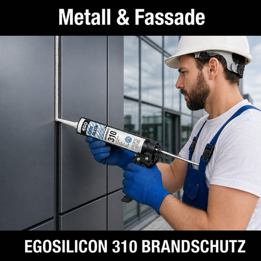 EGOSILICON 310 B1 Brandschutz-Silikon Weiß – 20×310 ml Kartuschen – schwer entflammbarer 1K-Silikon-Dichtstoff nach DIN 4102 B1 & EN 13501-1 für feuerhemmende Verglasungen und Anschlussfugen