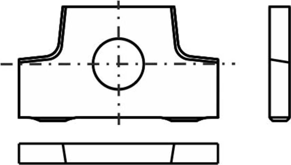 Blankett 34 20x11,5x2mm d=4,5mm R=1,5 T04F 10 Stück