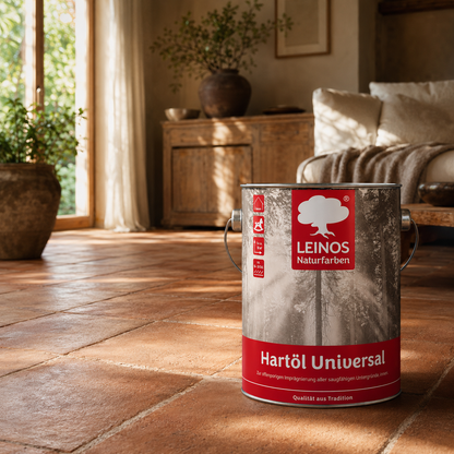 LEINOS 259 Hartöl Universal 2,5 l |Für alle Hölzer im Innenbereich, insbesondere Fußböden, aber auch für Kork | Leicht zu verarbeitende, universelle Grundierung und Endbeschichtung