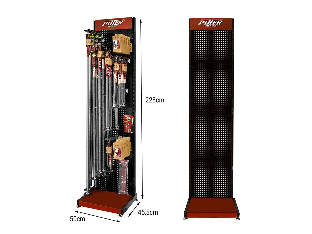 PIHER Präsentationsdisplay für Lastenstange / Schraubstöcke /Schraubzwingen
