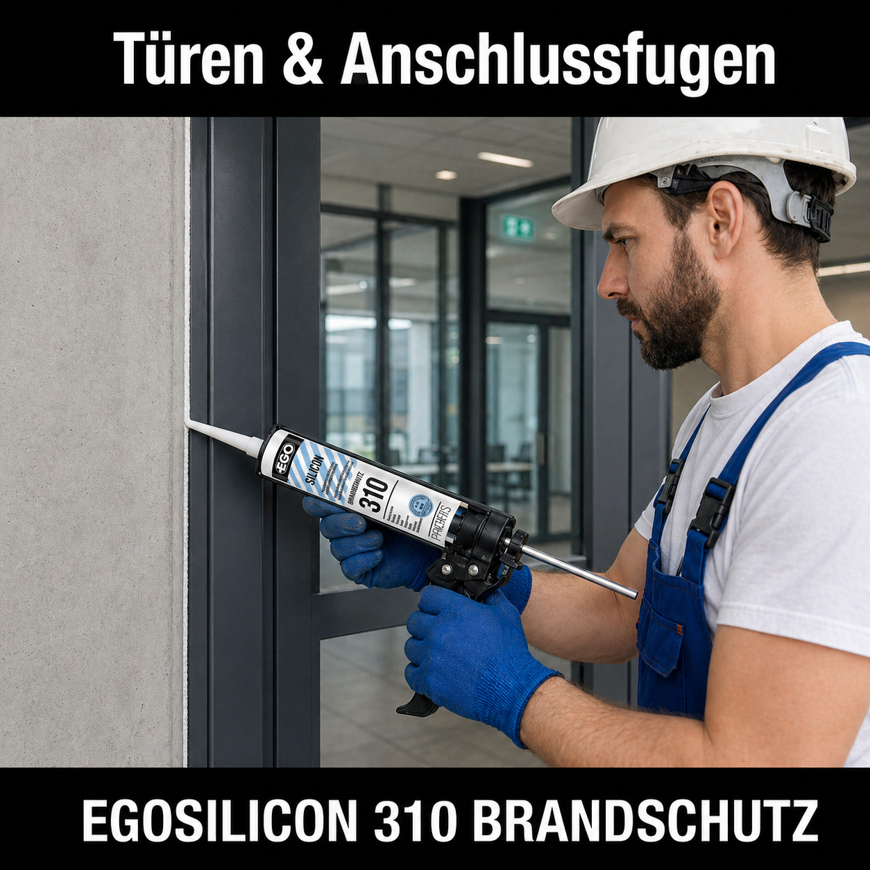 EGOSILICON 310 B1 Brandschutz-Silikon Manhattan – 20×310 ml Kartuschen – schwer entflammbarer 1K-Silikon-Dichtstoff nach DIN 4102 B1 & EN 13501-1 für feuerhemmende Verglasungen und Anschlussfugen