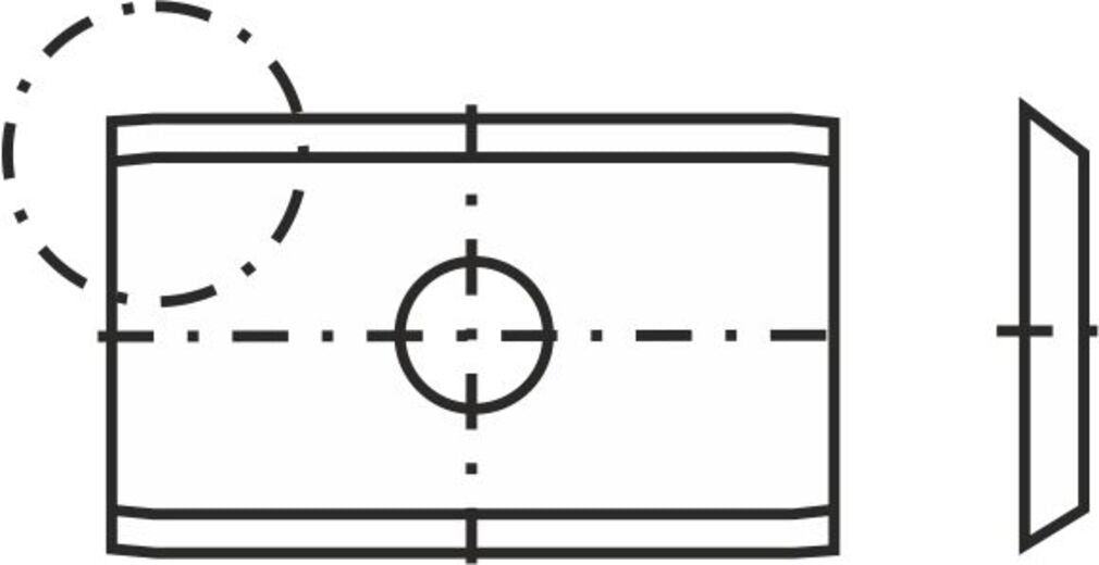 Wendeplatte 65 für Hobelköpfe 24x12x1,5mm 40° T08CR 50 Stück