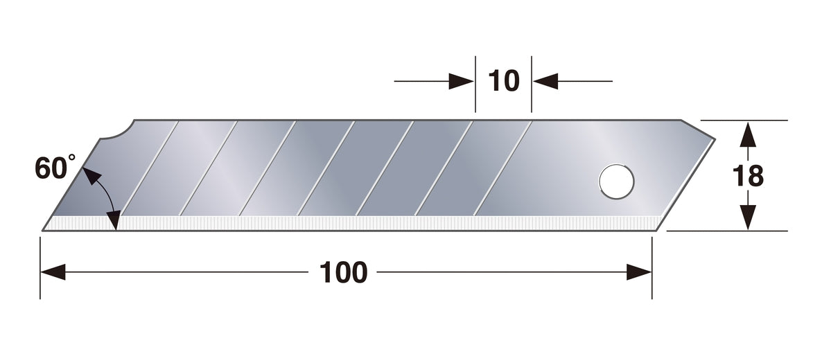 TAJIMA Ersatzklinge ENDURA 18mm in  10 Stück, TAJ-14276