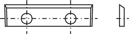 Wendeplatte 28x7x1,5mm a=14mm 10 St.