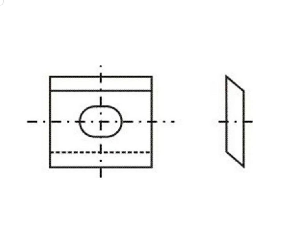 HM-Wendeplatte  für System Oertli 9,5x8x1,5mm 2 Stück | sehr gut geeignet für Spanplatten, und gut geeignet für MDF, Hart- und Weichholz, jedoch nur akzeptabel geeignet für HDF