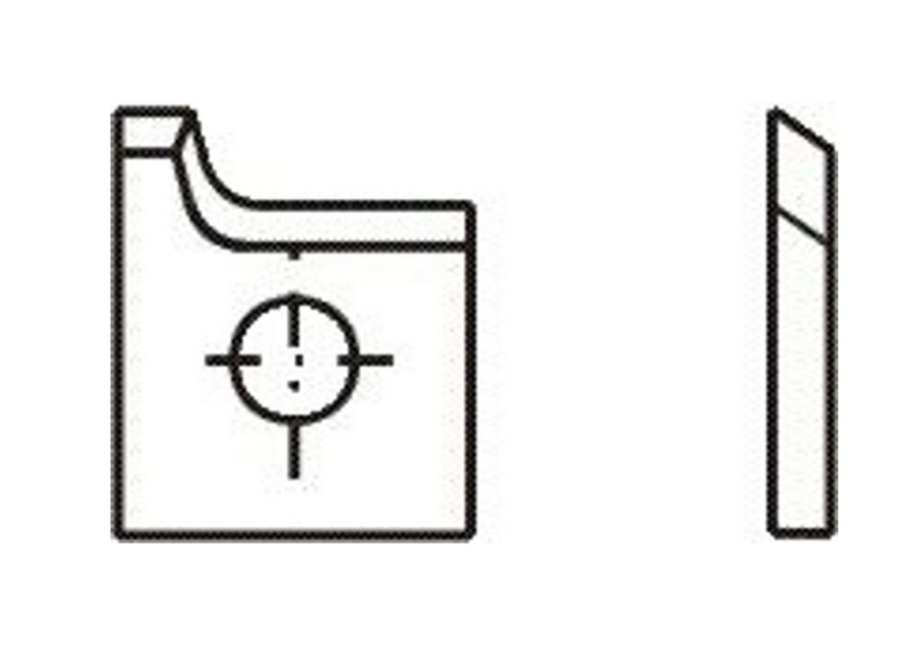 Blankett 23 19,6x15,2x2,0mm d=4,0mm R=2 T03SMG 10 Stück