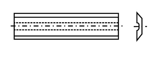 Wendeplatte 53 für System Leitz 70x8x1,5mm T04F 10 St.