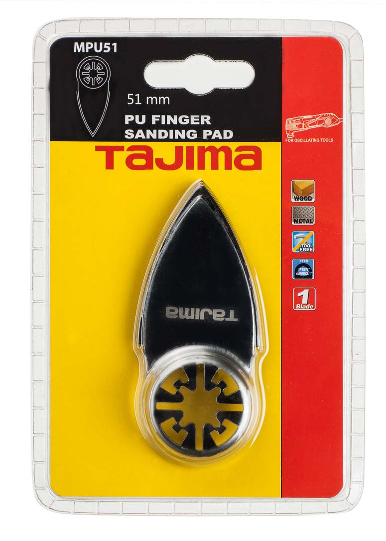 TAJIMA Sägeblatt für Oszillierende Maschinen Multimaster/Universal 51mm Schleif-und Polierfinger, TAJ-60511