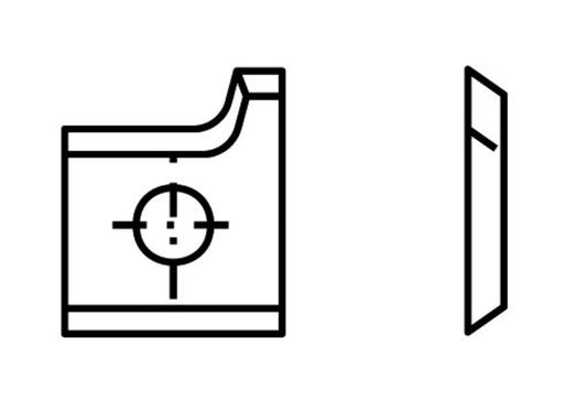 Blankett 24 12x14,5x2,0mm d=4,0mm R=3 T03SMG 4 Stück