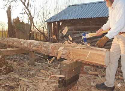 STUBAI Bandhacke mit Nagelzieher/Stiel 800 mm Kopfgewicht 1500 g | Zimmeraxt/Bundaxt zum Behauen von Rohholz, Kerben & Kerven | Spezialaxt für Abbund, Zapfen & Hilfsarbeiten