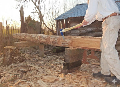 STUBAI Bandhacke mit Nagelzieher/Stiel 800 mm Kopfgewicht 1500 g | Zimmeraxt/Bundaxt zum Behauen von Rohholz, Kerben & Kerven | Spezialaxt für Abbund, Zapfen & Hilfsarbeiten