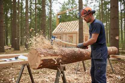 STUBAI Bandhacke mit Nagelzieher/Stiel 800 mm Kopfgewicht 1500 g | Zimmeraxt/Bundaxt zum Behauen von Rohholz, Kerben & Kerven | Spezialaxt für Abbund, Zapfen & Hilfsarbeiten