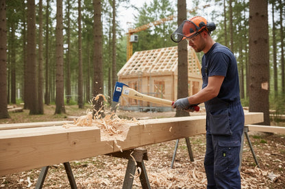 STUBAI Bandhacke mit Nagelzieher/Stiel 800 mm Kopfgewicht 1500 g | Zimmeraxt/Bundaxt zum Behauen von Rohholz, Kerben & Kerven | Spezialaxt für Abbund, Zapfen & Hilfsarbeiten