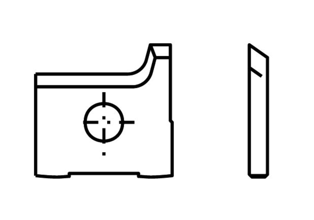 Blankett 20 15x14,5x2,0mm d=4,0mm R=2 T04F 10 Stück