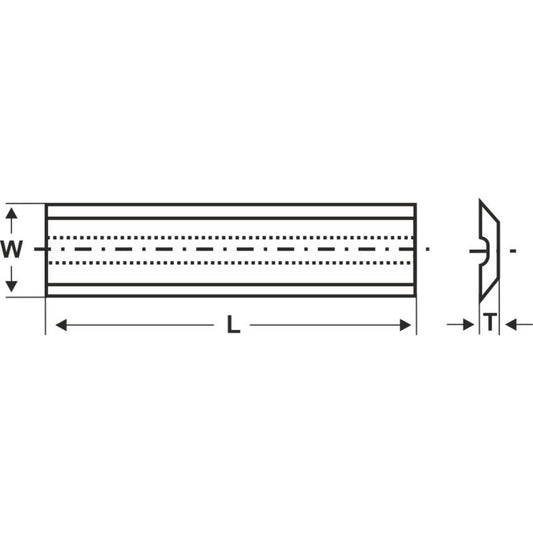 2x HW Wendeplatte 35x8x1,5mm T10MG für Leitz-System