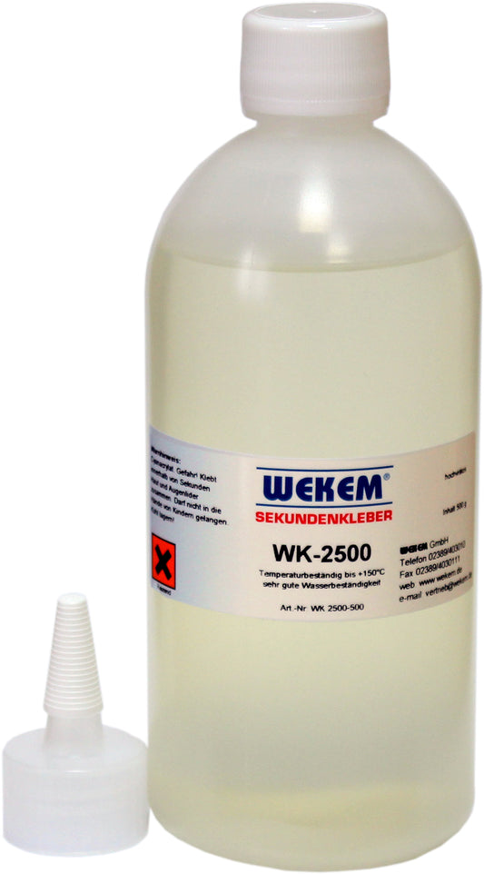 WEKEM WK 2500 Sekundenkleber hochviskos/dickflüssig teilflex. 500 g