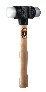 THOR Hammer mit Super Plastik Einsätze, demontierbar, Rund (Ø) 50 mm, 2.100 g, mit Holzstiel