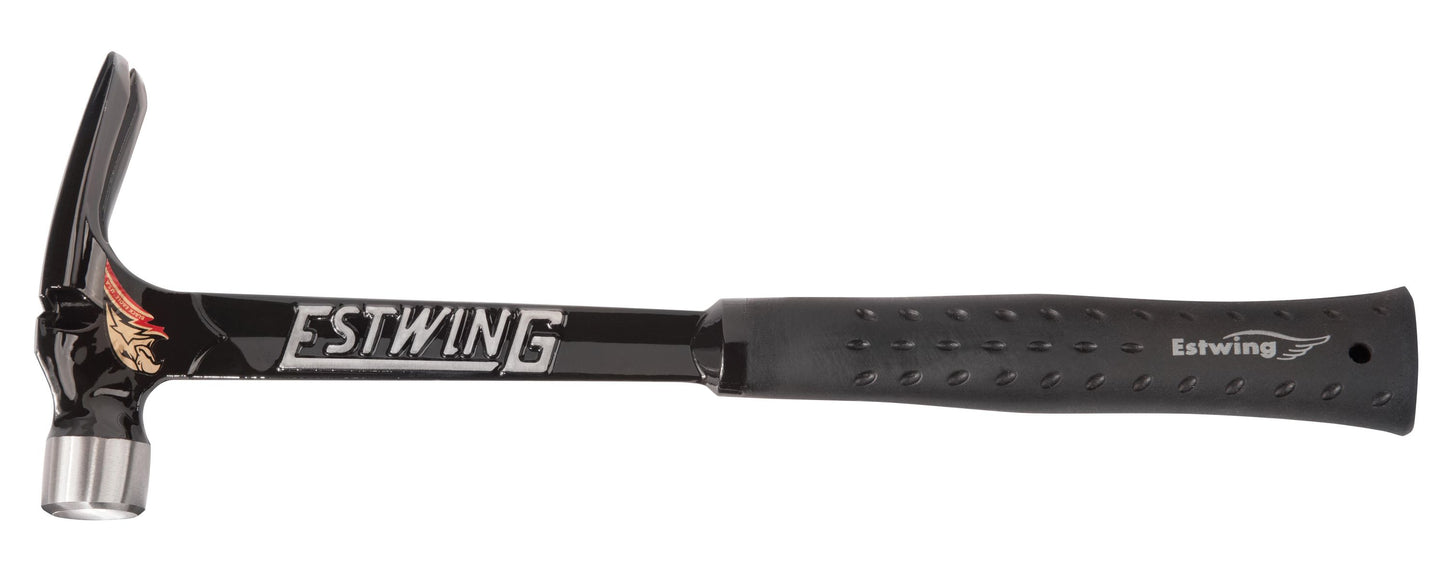 Estwing EB/15SM Ultra Black Hammer, gefräste Oberfläche, stoßreduzierender Griff, 425 g Kopfgewicht