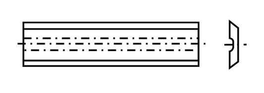 Mini-Wendeplatte 39 - 30x5,5x1,1mm T03SMG 4 St.